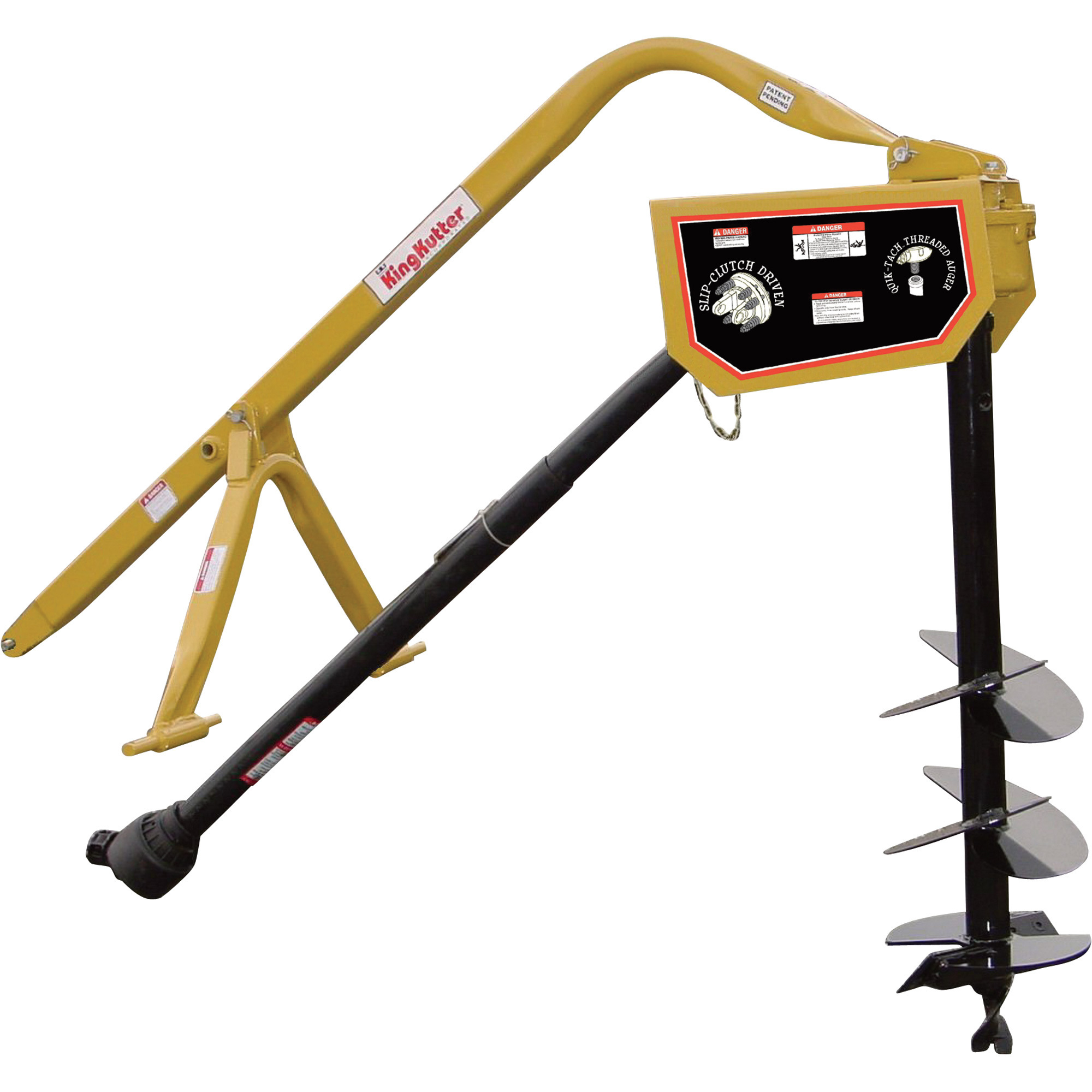 King Kutter PTO Posthole Digger, With 12in. Auger, Model# PHD-12-SC-YK